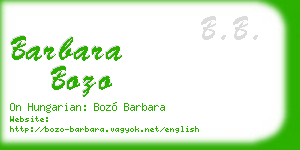 barbara bozo business card